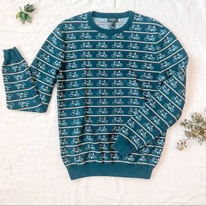 Forever 21 Bicycle Print Sweater